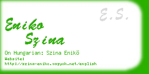 eniko szina business card