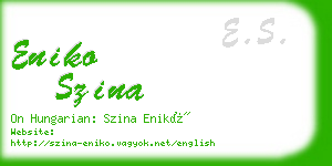 eniko szina business card